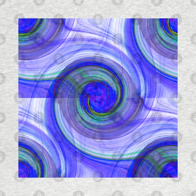 abstract cyclonic twist in blues by hereswendy